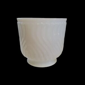 Vintage Napco Milk Glass Swirl Vase
